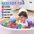 thumbnail image 5 of YUFER 100 Count Plastic Soft Ball Pit Balls Colorful Phthalate Free BPA Free Baby Toddler Play Balls for Kids Toddlers 2.2", 5 of 7