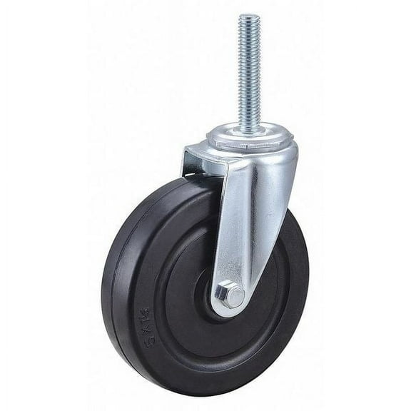 Manufacturer Varies Swivel Stem Caster,Rubber,5 in.,200 lb. 32J936