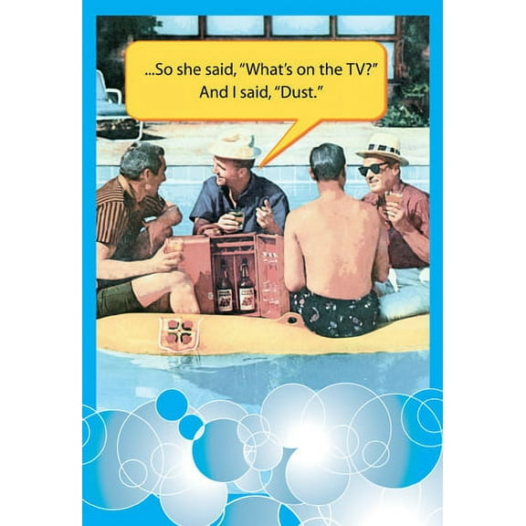 NobleWorks Dust on TV Funny Father’s Day Card, Multicolor
