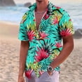 thumbnail image 2 of Hawaiian Shirt For Men, Men's Vintage Button Down Bowling Shirts Short Sleeve Summer Beach Shirt2XL, 2 of 5