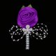 thumbnail image 2 of Broche de Tela Artificial Ramillete de Flores Gloria para boda Nupcial Rosa púrpura oscura, 2 of 8