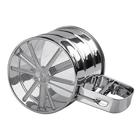 

ruhuadgb Stainless Steel Powder Flour Sieve Cup Mesh Strainer Baking Kitchen Gadget Tool