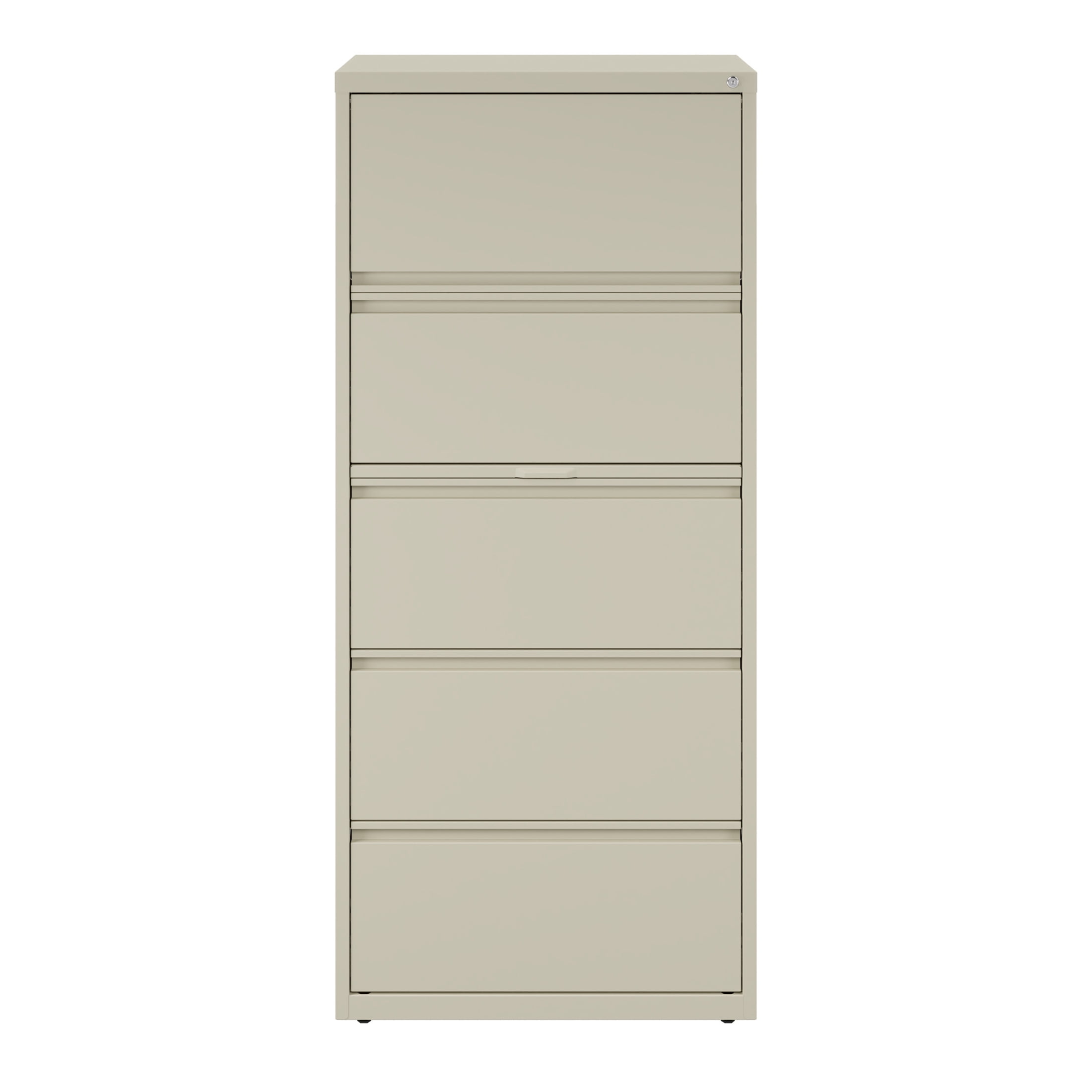 Hirsh 30 inch Wide 5 Drawer Metal Lateral File Cabinet for Home and Office, Holds Letter, Legal and A4 Hanging Folders, Putty