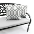 thumbnail image 4 of Jordan Manufacturing 16" x 16" Chauncey Pumice Gray Geometric Square Outdoor Throw Pillow (2 Pack), 4 of 11