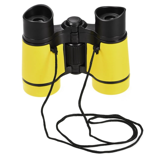 Binoculares Uxcell 4X30 Compactos Plegables a Prueba de Golpes con Correa para el Cuello Amarillo