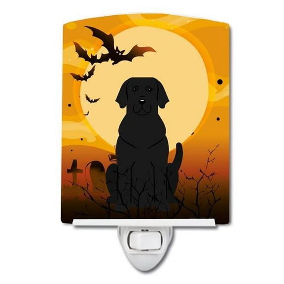 Carolines Treasures Halloween Black Labrador Ceramic Night Light 6x4x3 multicolor