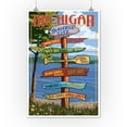 thumbnail image 2 of Traverse City, Michigan, Destinations Sign (12x18 Wall Art Poster, Room Decor), 2 of 3
