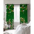 thumbnail image 4 of St. Patrick's Day Blackout Curtains for Bedroom Living Room Darkening Curtains 54 Inch Long Spring Shamrock Gnomes Balloons Flag Green Short Curtain for Small Window Treatment Drapes 52"x54"x2, 4 of 9