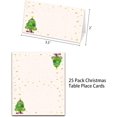 thumbnail image 3 of YQHWQ Double Design Business Cards Christmas Party Decorations 25 Sheets Buffet Tent Labels Notched Easy Folding Sheets Buffet Tent Labels Christmas Blank Place Cards Christmas Place Ca, 3 of 5