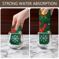 thumbnail image 4 of 2 Pcs Funny Kitchen Towels,Green Christmas Santa and Snowman Pattern Microfiber Dish Towels,Kitchen Tea Towels,Kitchen Towel Set (18" X 26"), 4 of 7