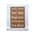 thumbnail image 1 of Laundry Schedule Wooden Sign Wall Decor, 1 of 1