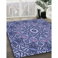 thumbnail image 3 of Ahgly Company Machine Washable Indoor Square Transitional Purple Mimosa Purple Area Rugs, 8' Square, 3 of 7