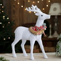 Vggrvlo Reindeer Plush Tree Topper 2025 Newly Cute Christmas Doll Moose Xmas Treetop Ornament for Office, Indoor, Room, Mantel