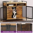 thumbnail image 4 of Uforic XL Dog Crate Furniture with Drawers and End Table in Brown, 4 of 5