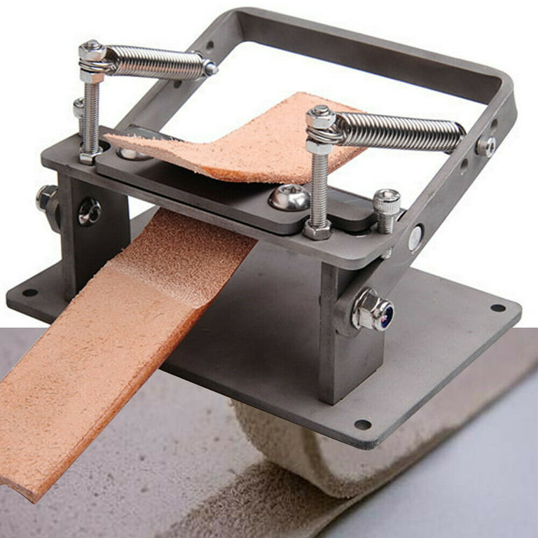 Oukaning DIY Manual Paring Peeling Machine Leather Splitter Skiver Shovel Skin Machine, Size: One size, Silver
