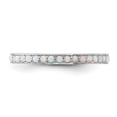 thumbnail image 3 of Sterling Silver Stackable Expressions Created Opal Ring, 3 of 5