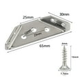 thumbnail image 3 of 100 Piezas Universal Conector de Esquina de Muebles Esquina de Acero Inoxidable Esquina Brace con Tornillos Soportes de Estante de Ángulo de Servicio Pesado, 3 of 6