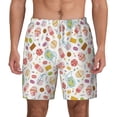 thumbnail image 2 of Picia Dessert pattern Mens Swim Trunks with Compression Liner Stretch Beach Shorts Quick Dry with Zipper Pockets No-Chafing Board Shorts-3X-Large, 2 of 9