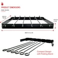 thumbnail image 3 of Nexgrill Shish Kabob Skewers Set, Non-Stick Surface, Easy to Clean, Raised Stand with Skewers, Foldable Grill Rack Barbecue Skewer Accessory for Outdoor Grilling, Camping, Black - 530-0032 (2 Pack), 3 of 6
