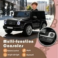 thumbnail image 7 of Track Seven 24V Ride on Car, Licensed Mercedes-Benz G500 Electric Car with Remote Control, Bluetooth, LED Lights, Max Speed 5.7 mph, 24V Ride on Truck for Boys Girls Age 3+, Black, 7 of 7