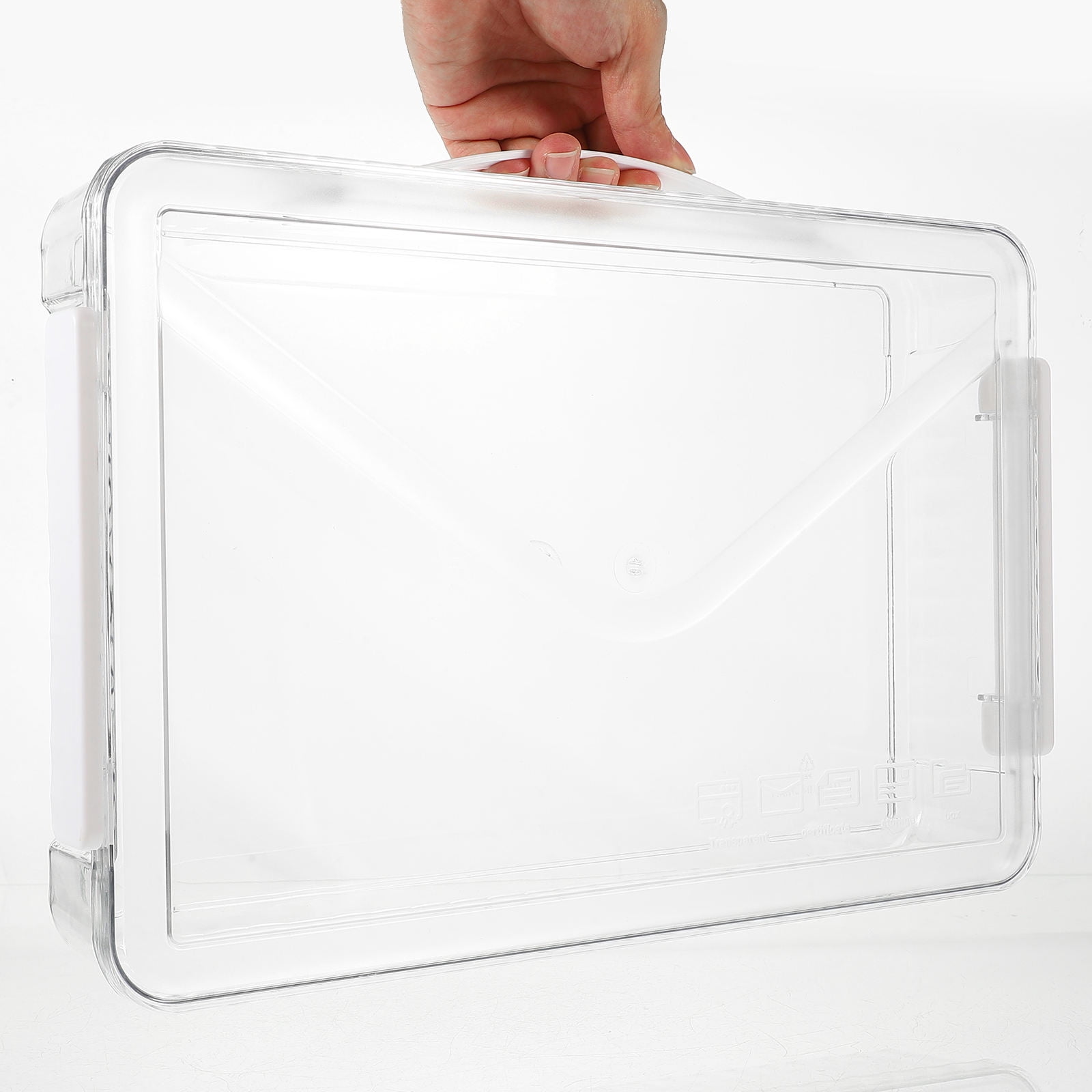 FRCOLOR Transparent ABS Storage Box for Flags Medals Cards Photos Certificates 6.3x4.7 Inches