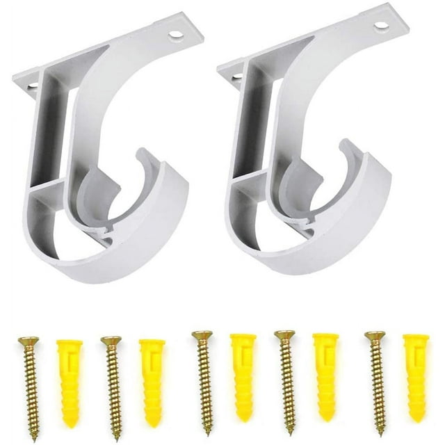 2 Piezas Soporte para Barra de Cortina montado en la Pared Soporte para Barra de Cortina Soportes de Montaje en Techo Soporte para Barra de Armario de aleación de Zinc para Barra de Cortina para