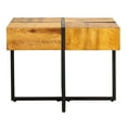 thumbnail image 3 of Cortesi Home Landon End Table, Solid Wood with Black Metal Frame, 3 of 3