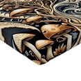 thumbnail image 2 of Ambesonne Boho Art Fitted Sheet, Occult Sun Skull Moon Wave, Full Size, Blue Violet Pale Brown, 2 of 3