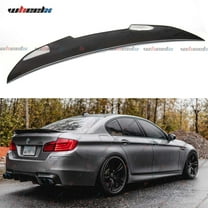 Real Carbon Fiber Rear Spoiler Compatible with 2010-2016 BMW F10 F11 5 Series, PSM Style Duckbill Fits for 528i 535i 535d 550i M5 GT xDrive, Trunk Exterior High Kick Tail Deck Lid Wing Lip