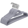 thumbnail image 2 of Utopia Home Premium Velvet Hangers 20 Pack - Non-Slip Clothes Hanger with Tie Bar - Grey Hangers with 360 Degree Rotatable Hook - Heavy Duty Coat Hanger, 2 of 9