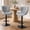 Gray, variant on Telyra Modern Bar Stools Set of 2 Swivel Bar Chairs Adjustable Linen Upholstered Bar Stools, Beige
