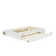 thumbnail image 4 of Miniyam Full Size Platform Bed with Twin Size Trundle & 2 Storage Drawers, White, 4 of 7