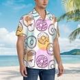 thumbnail image 5 of Kll Men'S Hawaiian Shirt Short Sleeve Button Down Beach Shirts-Donuts And Coffee, 5 of 8