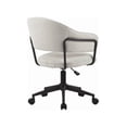 thumbnail image 4 of Silla diseño Home Office Stanford acolchonado con ruedas Gris claro, 4 of 6