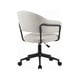 thumbnail image 4 of Silla diseño Home Office Stanford acolchonado con ruedas Gris claro, 4 of 6