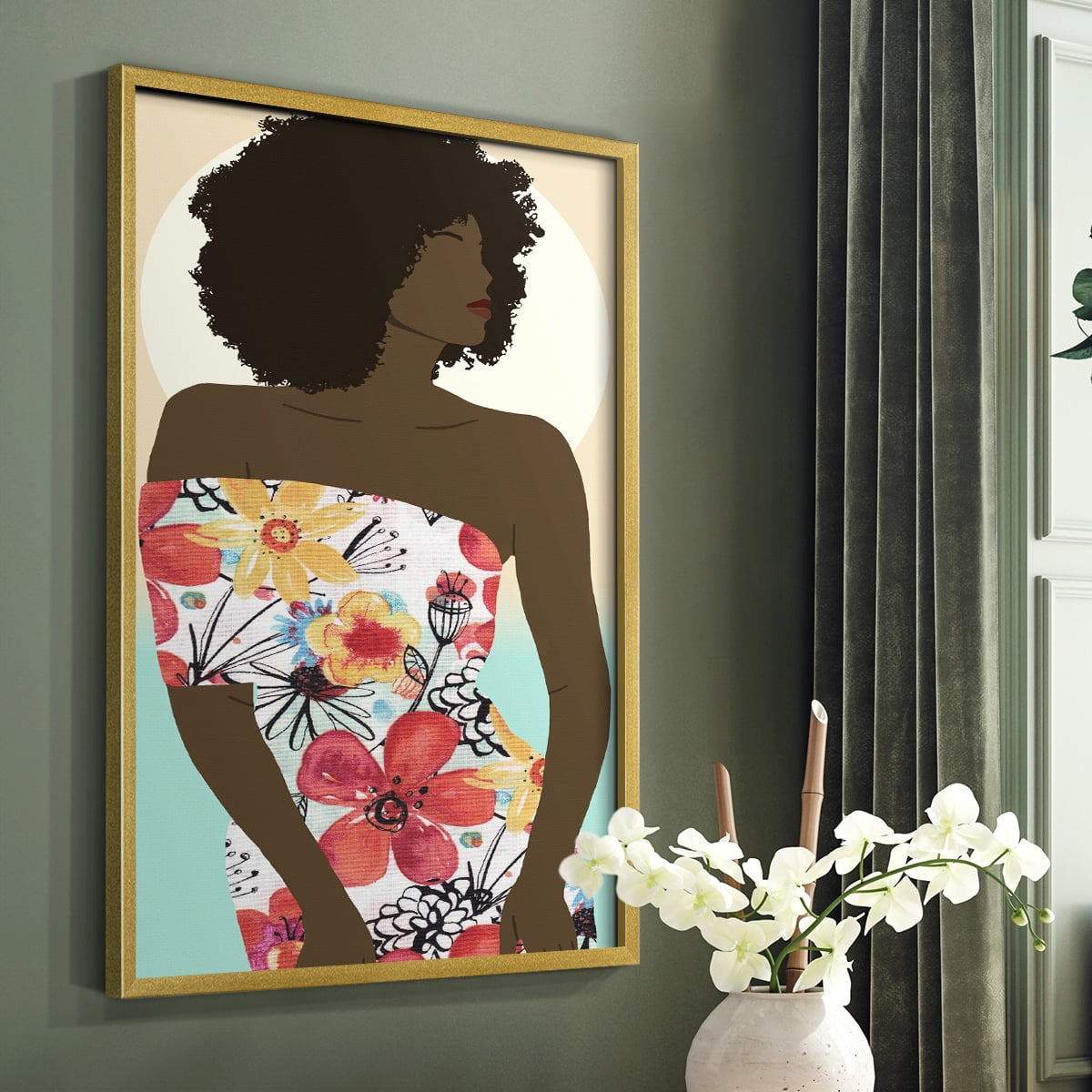 You Go Woman II Framed Print - Solid Wood in Single Picture Frame Solid Wood 2 Framed Print