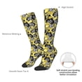 thumbnail image 5 of Picia Women Crew Soft Moisture-wicking Socks Orchids Flowers Pattern Design Cotton Socks, One Size fit All, 5 of 9