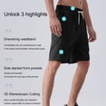 thumbnail image 4 of Aimik Mens Sport Shorts Textured Curved Seams Mens Active Shorts Summer Quick Dry Material Running Shorts for Training or Sports, 4 of 6