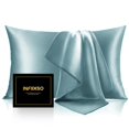 thumbnail image 1 of INFIIXSO Funda de almohada de seda morera para cabello y piel, fundas de almohada de seda tamaño Queen con cremallera oculta de 20.0 x 30.0 in, fundas de almohada súper suaves y refrescantes para pers, 1 of 1