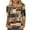 a_Brown Stylish Print Tops, variant on UTSJKR Women's Stylish Print Tops 3/4 Sleeve Tunic Tops 2024 Fashion Crew Neck Blouses Casual Loose Fit Vacation Pullover Going Out Shirts Khaki XXL