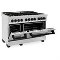thumbnail image 2 of ZLINE 48 in. Autograph Edition Dual Fuel Range in DuraSnow Stainless Steel with Matte Black Accents (RASZ-SN-48-MB), 2 of 5