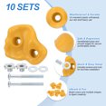 thumbnail image 3 of Rock Climbing Holds, 10 Pcs Large Climbing Rock Wall Grips with Double Hole for Playground Accessory, Yellow-A, 3 of 7