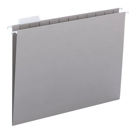 Smead Colored Hanging Folders 1/5 Cut Tabs Gray 25/BX Letter
