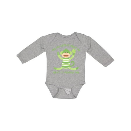 

Inktastic Sock Monkey 1st St. Pats Gift Baby Boy or Baby Girl Long Sleeve Bodysuit