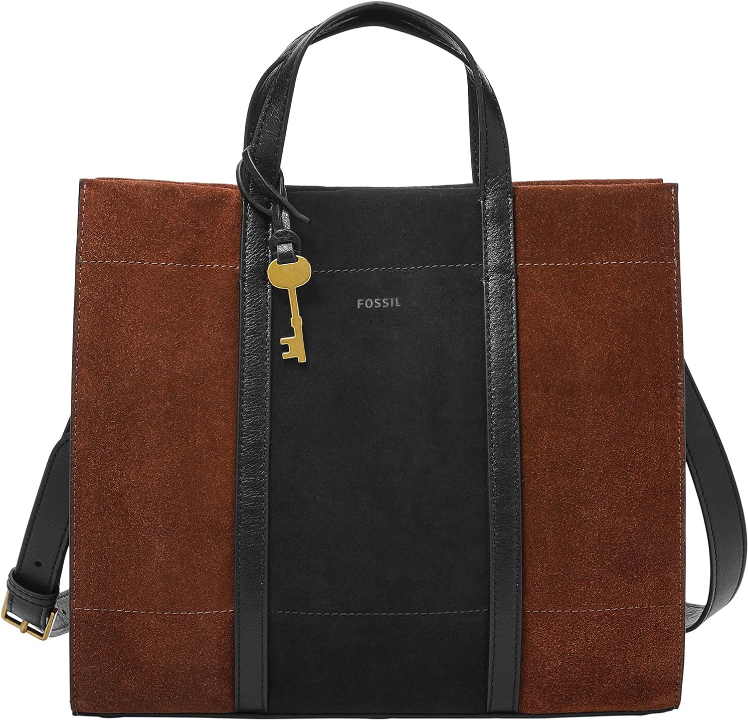 Fossil black tote deals
