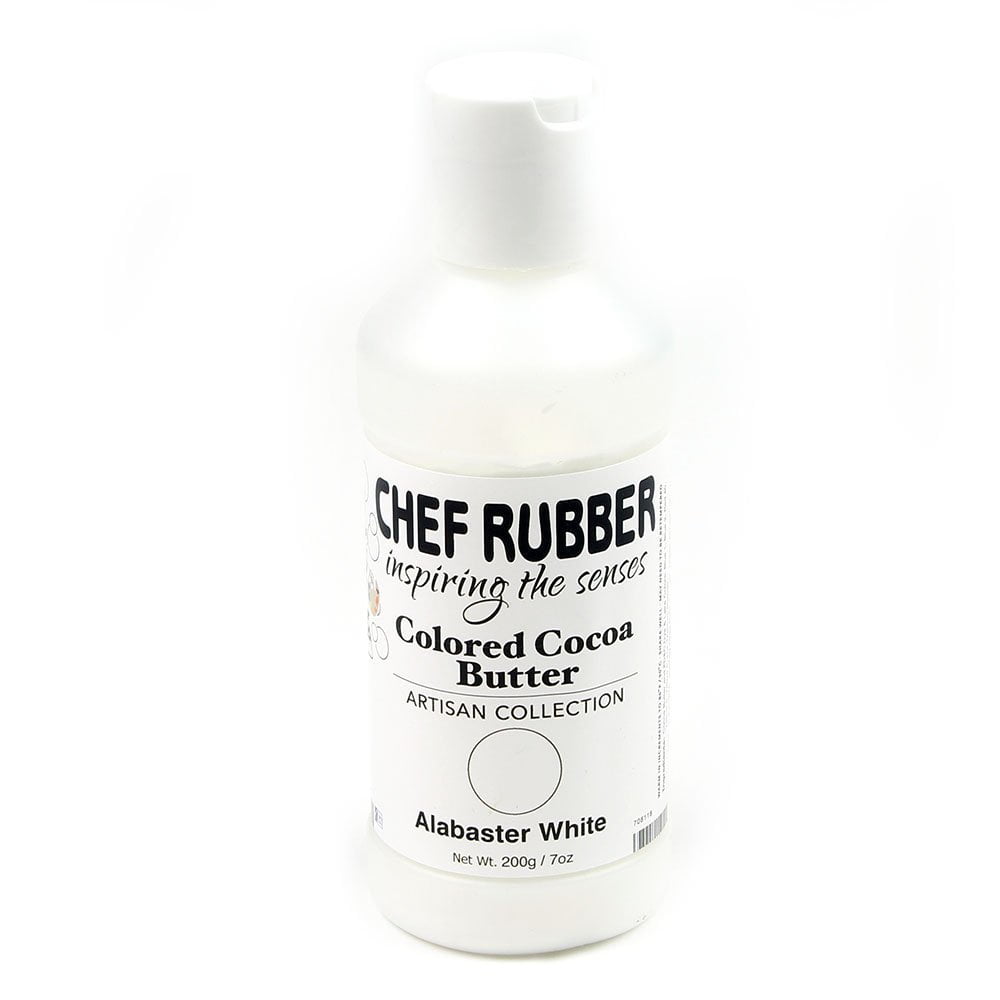 Chef Rubber Cocoa Butter, Artisan Collection Alabaster White, 7 Ounce
