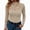 Beige, variant on Lolmot Floral Lace Long Sleeve Shirts for Women, Plus Size Sheer Mesh Blouse for Club Party, See Through Fall Fashion Clothes