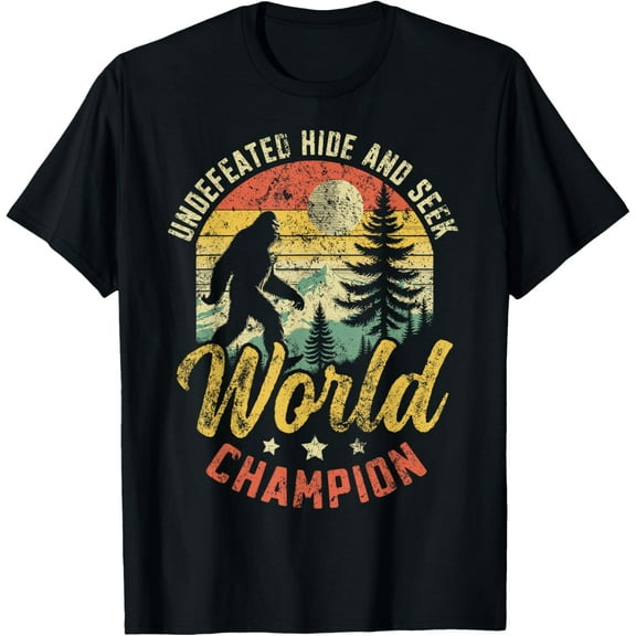 Undefeated Hide And Seek Champion bigfoot retro vintage T-Shirt Shirts