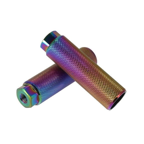 Motoforti Pair 100x28mm Axle Rear Foot Pegs Footrests Aluminum Alloy for MTB Bike Bicycle Fit 3/8 Inch Axles Multicolor