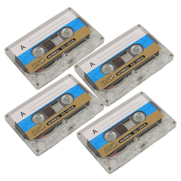 MLINS  4 Pcs 30-minute Blank Cassette Tape for Recording Speakers Audio